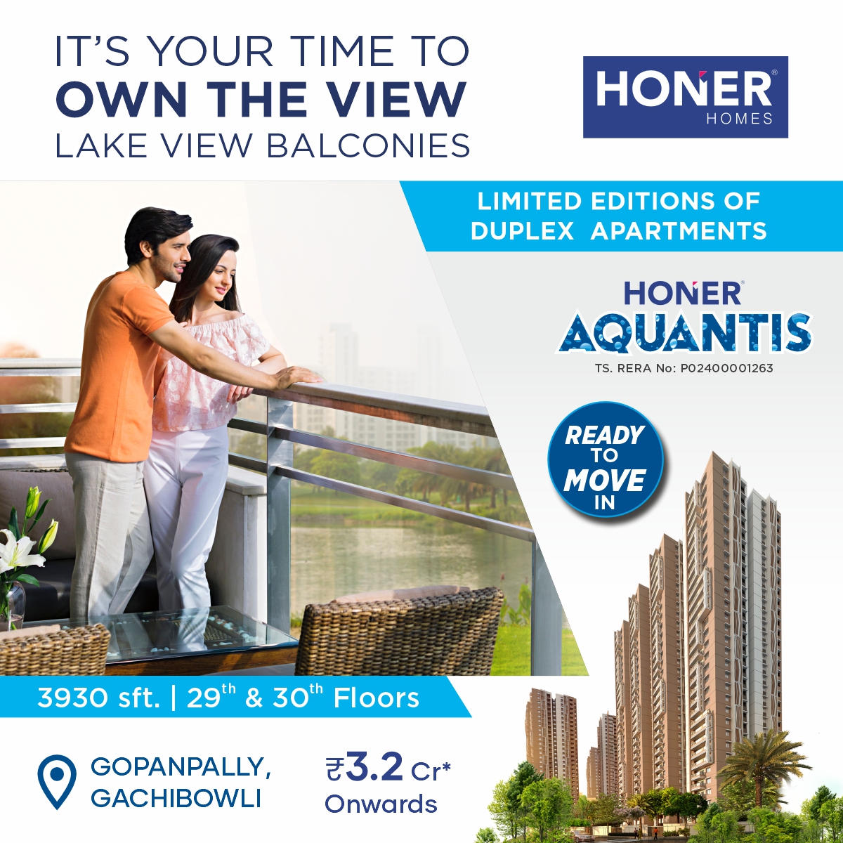 Honer Aquantis Plan Premium Bhk Apartments In Gachibowli